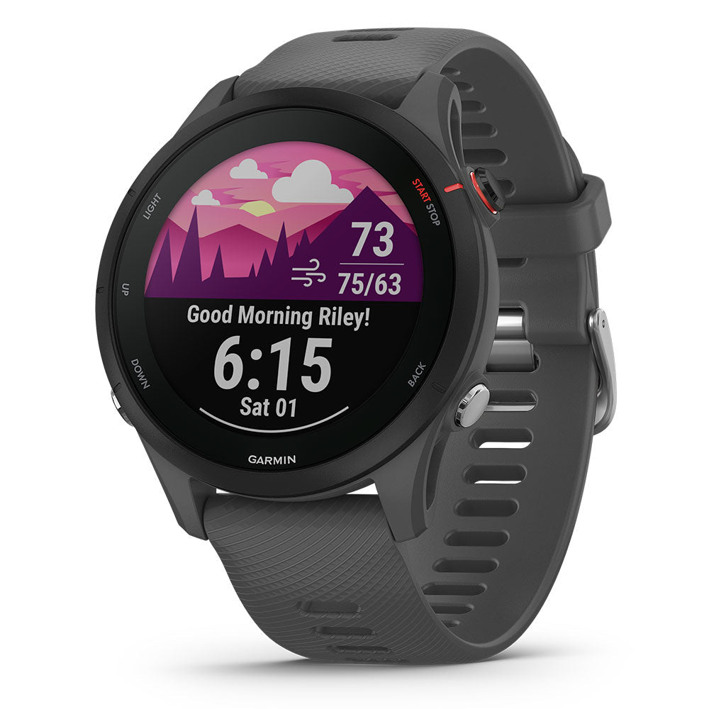 Garmin Forerunner 255 GPS Running Smartwatch Slate Grey, Non Music