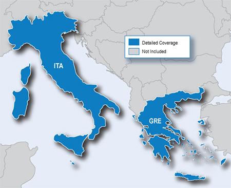 Garmin City Navigator NT Map SD microSD Italy and Greece